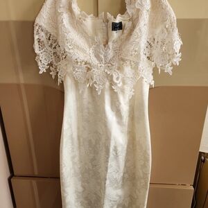 Elegant White Lace Dress